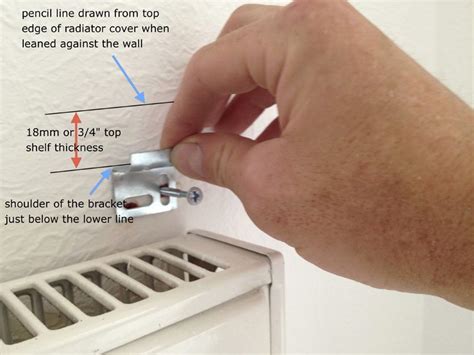 in wall metal radiator cover screw bracket clip|attaching mdf radiator covers.